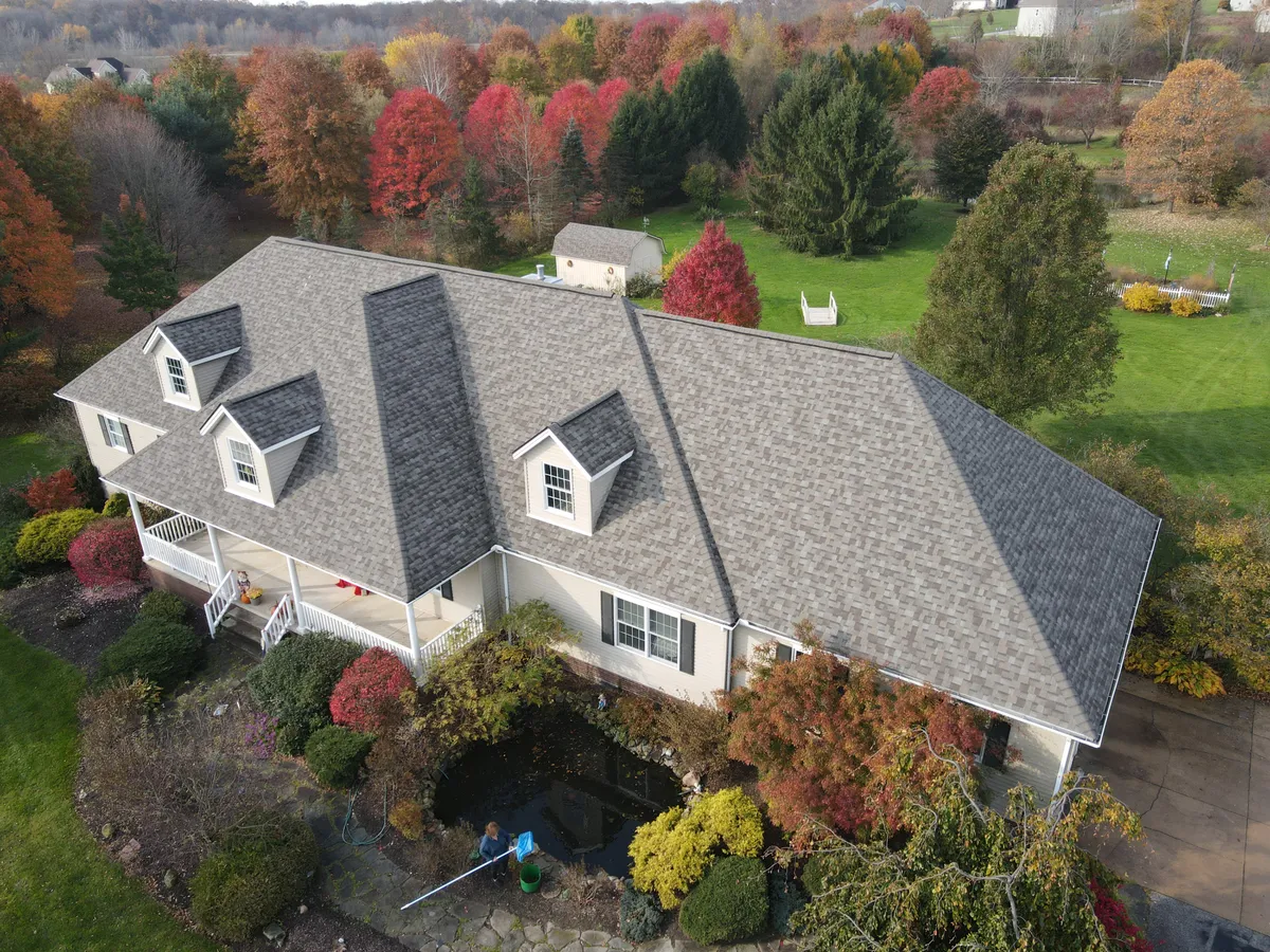 Completed roofing project. 17796 Sterling Glen