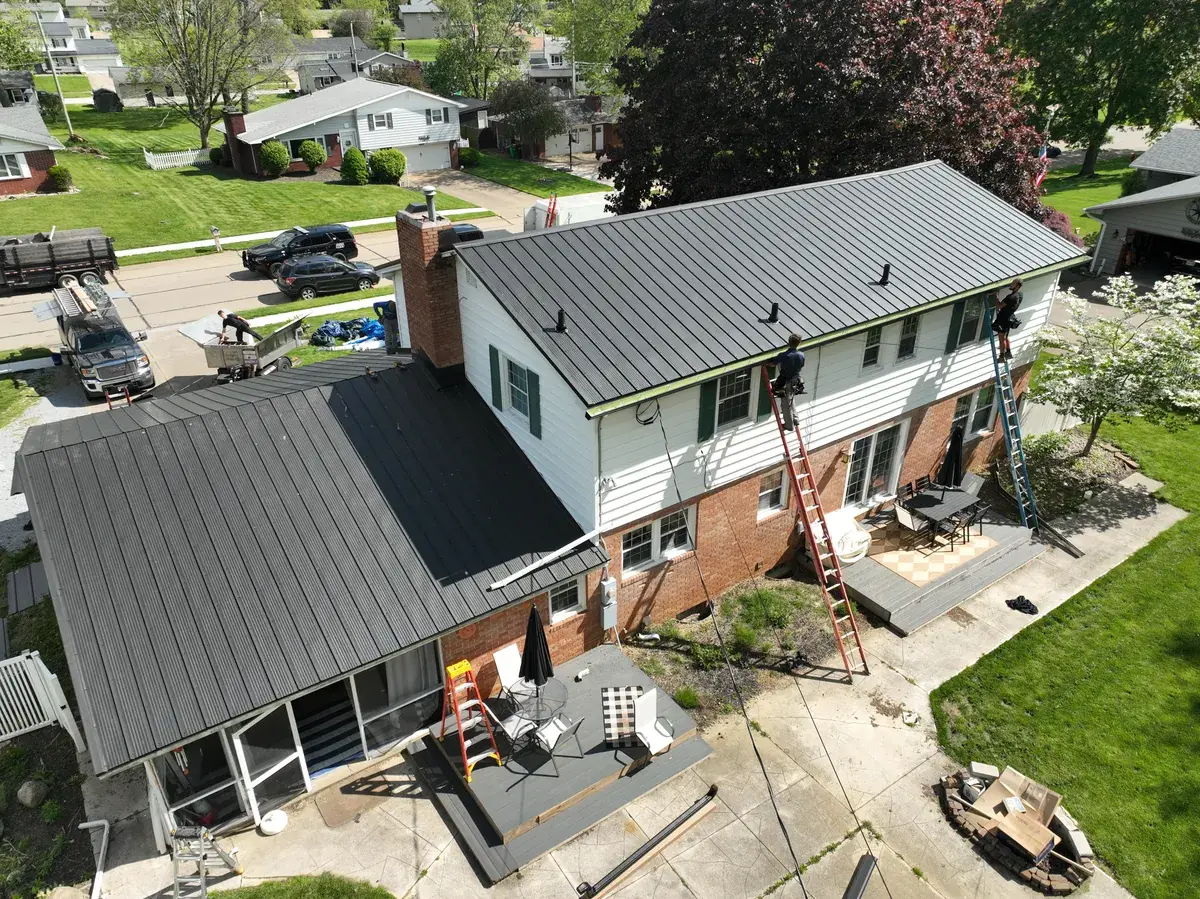 Completed roofing project. 1840 Meadow Lane
