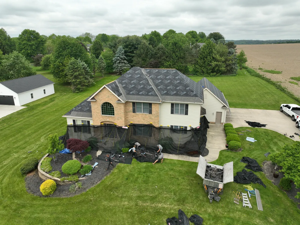 Completed roofing project. 3598 Briarwood Drive