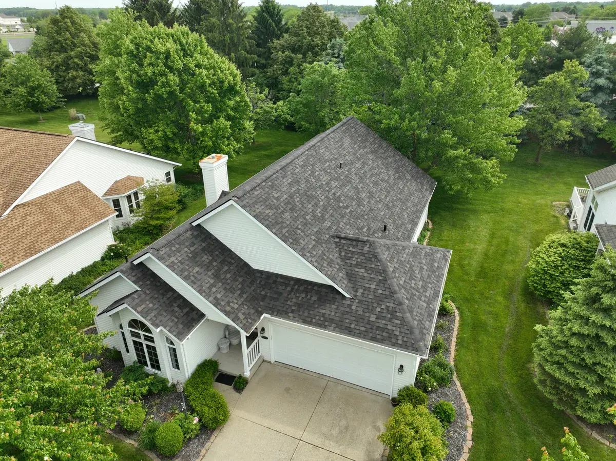 Completed roofing project. 4378 Deer Creek Drive