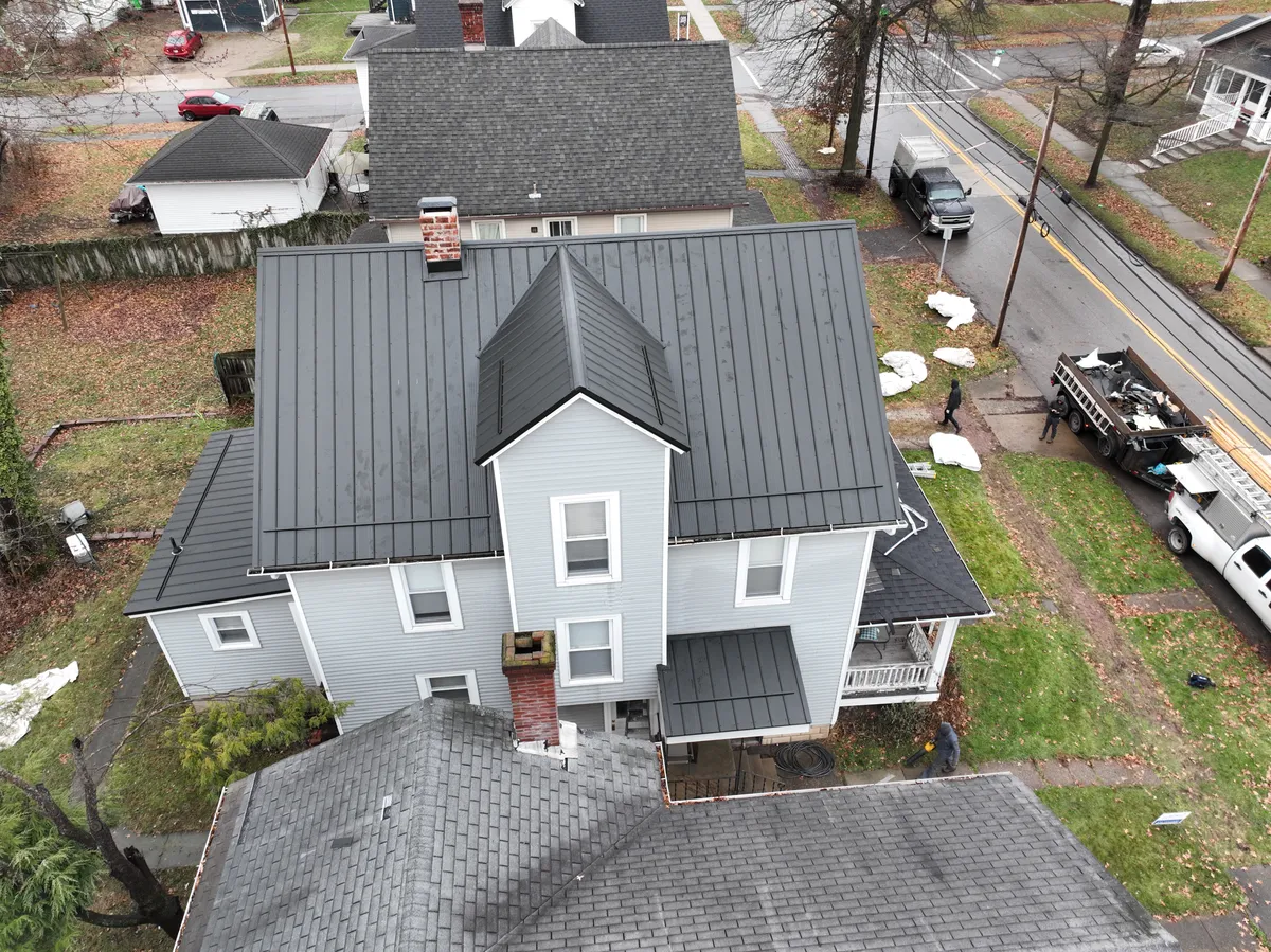 Completed roofing project. 660 North Bever Street