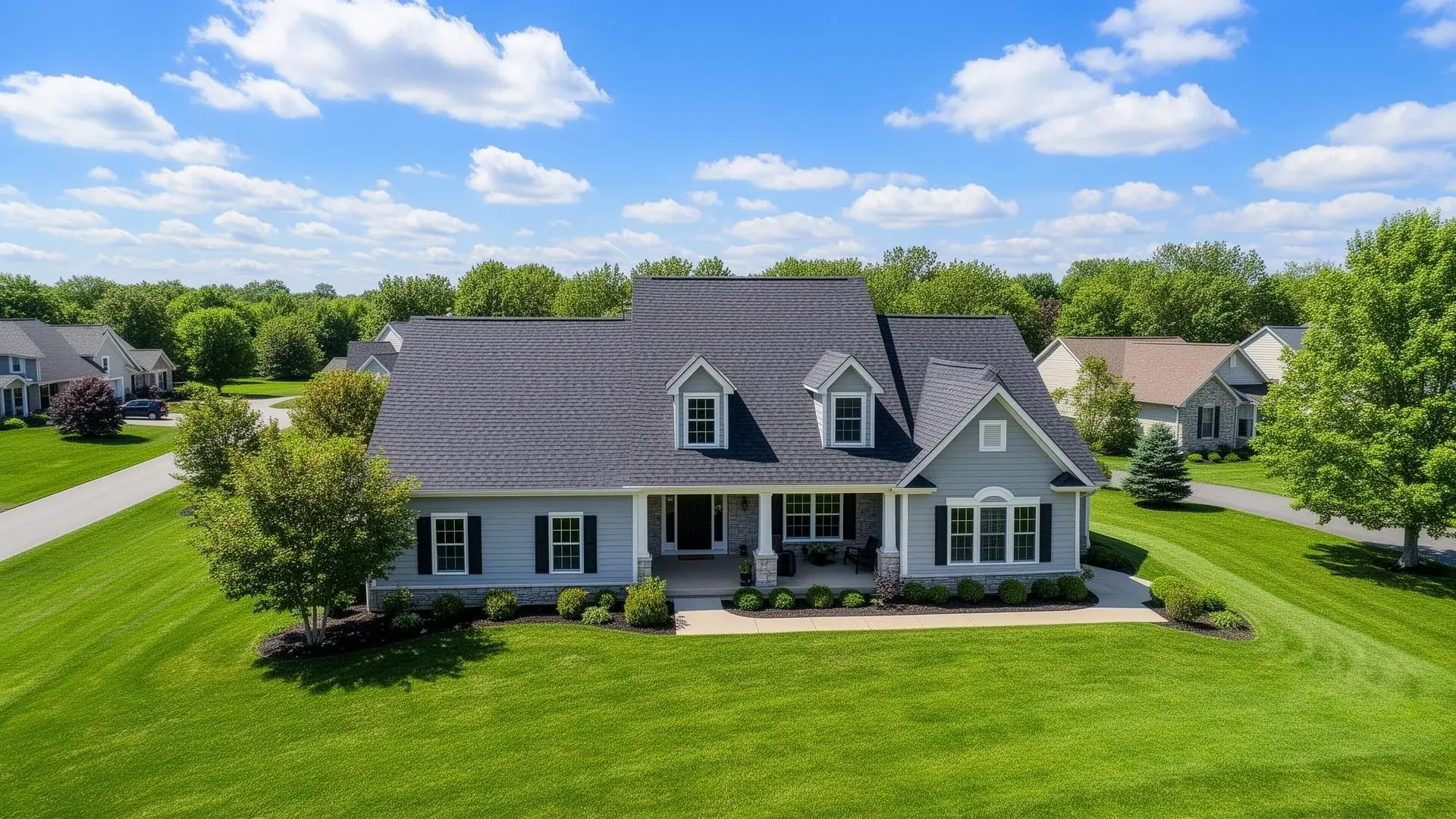 Northeast Ohio home with a completed Cornerstone Roofing replacement