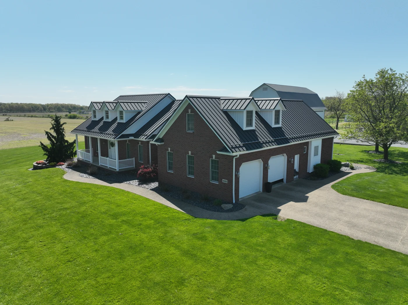 Cornerstone Roofing standing seam metal roof installation with dormers, Northeast Ohio