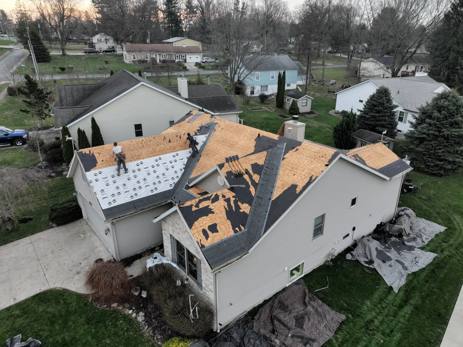 Storm-damaged Ohio roof inspected by Cornerstone
